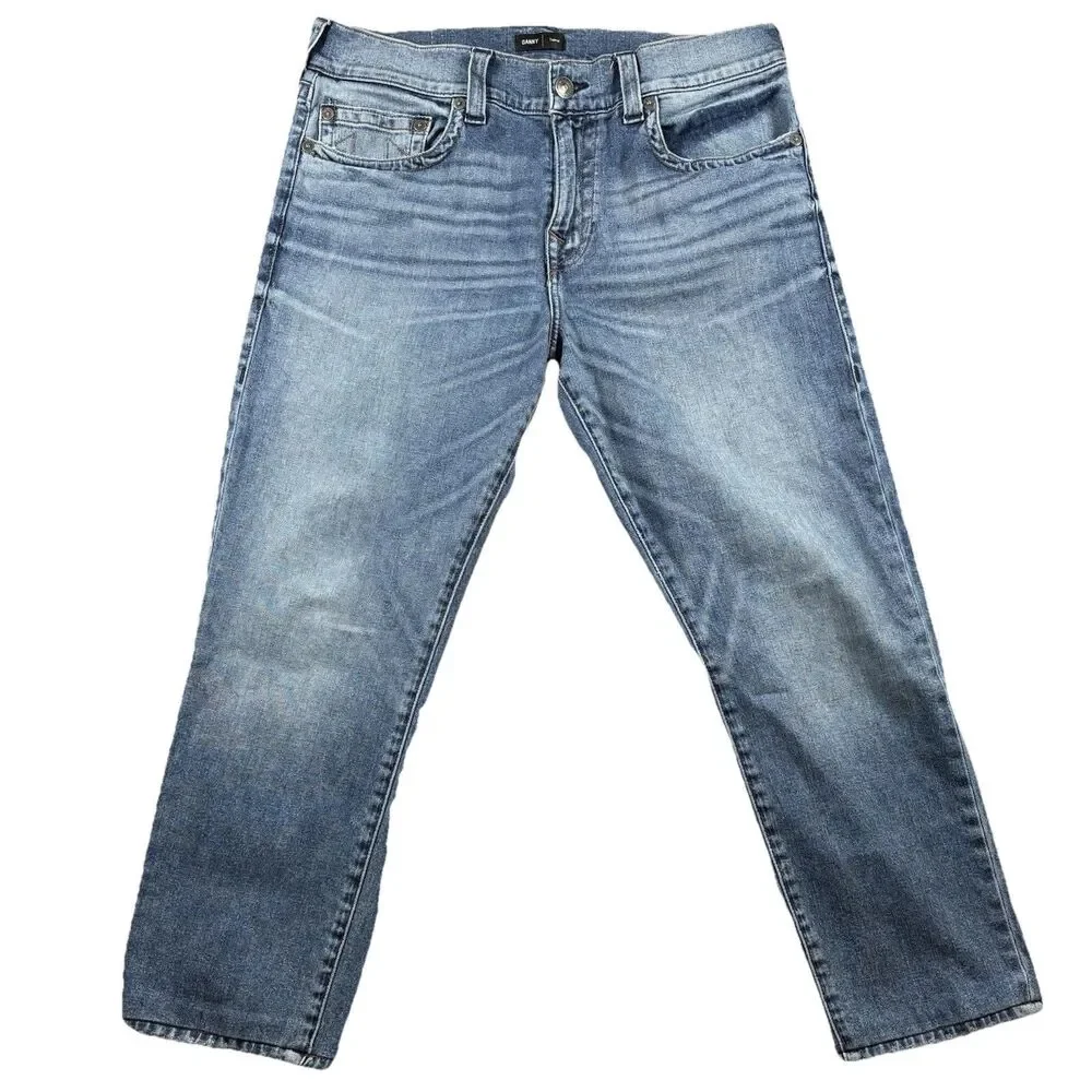 True Religion Danny Tapered Jeans Men’s 34 Blue Wash Denim Straight Slim Fit